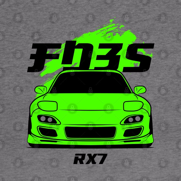 Front green rx7 fd3s by GoldenTuners